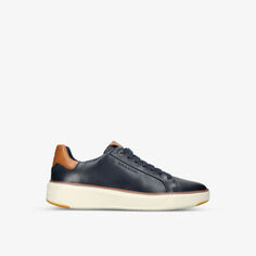 Кожаные кроссовки GrandPro Topspin с низким берцем Cole Haan, синий