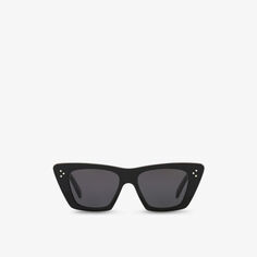 CL40187I солнцезащитные очки «кошачий глаз» из ацетата Celine, черный
