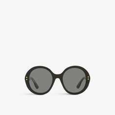 Солнцезащитные очки GG1081S в круглой оправе из ацетата Gucci, черный