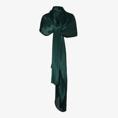 Базовый вязаный шарф со складками Pleats Please Issey Miyake, зеленый