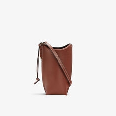 Кожаная сумка через плечо Gate Pocket Loewe, цвет rust color