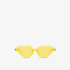 Солнцезащитные очки в ацетатной оправе «кошачий глаз» Linda Farrow x Dries Van Noten Linda Farrow, желтый