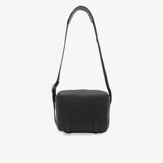 Очень маленькая кожаная сумка через плечо в стиле милитари Loewe, черный