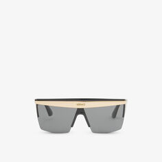 Солнцезащитные очки в металлической оправе VE2254 Versace, черный