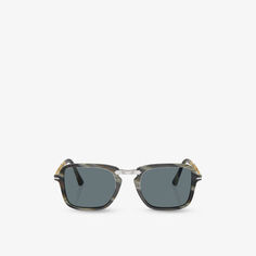 PO3330S солнцезащитные очки из ацетата в прямоугольной оправе Persol, коричневый