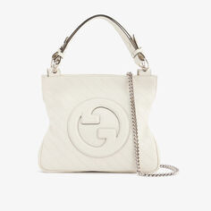 Маленькая кожаная сумка-тоут Blondie Gucci, белый