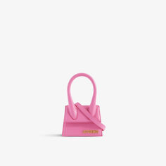 Кожаная сумка с ручкой вверху Le Chiquito Jacquemus, розовый