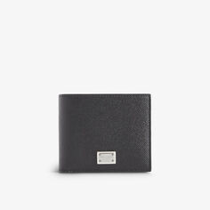 Кожаный кошелек с фирменной бляшкой Dolce &amp; Gabbana, черный
