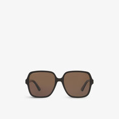Солнцезащитные очки GG1189S в квадратной оправе из ацетата ацетата Gucci, черный