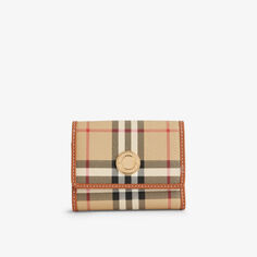 Кошелек Lancaster из холщовой ткани с покрытием Burberry, бежевый