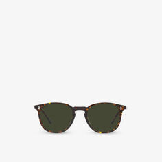 OV5491SU солнцезащитные очки Finley в прямоугольной оправе из ацетата черепаховой расцветки Oliver Peoples, коричневый
