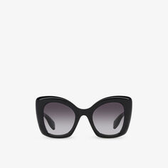 AM0412S солнцезащитные очки из ацетата в оправе-бабочке Alexander Mcqueen, черный