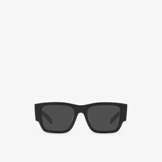 Солнцезащитные очки PR 10ZS в квадратной оправе из ацетата Prada, черный