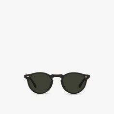 OV5456SU солнцезащитные очки Gregory Peck из ацетата в круглой оправе Oliver Peoples, черный
