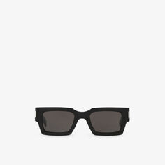 YS000468 солнцезащитные очки из ацетата в прямоугольной оправе Saint Laurent, черный