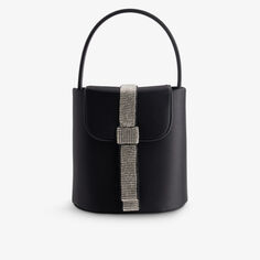 Плетеная сумка Loop, украшенная кристаллами Kara, черный