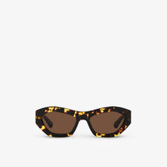 BV1221S солнцезащитные очки из ацетата черепаховой расцветки «кошачий глаз» Bottega Veneta, коричневый