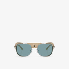 PO1013SZ солнцезащитные очки в металлической прямоугольной оправе Persol, серебряный