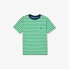Полосатая футболка из хлопкового джерси с вышитым логотипом для 2–14 лет Polo Ralph Lauren, мультиколор