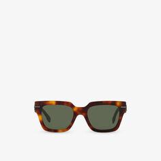 FE40078I солнцезащитные очки в неправильной оправе из ацетата черепаховой расцветки Fendi, желтый