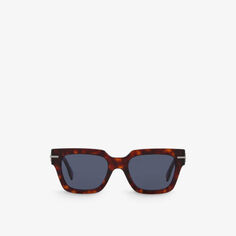 FE40078I солнцезащитные очки в неправильной оправе из ацетата черепаховой расцветки Fendi, коричневый