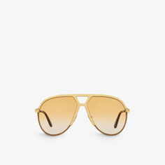 TR001674 Xavier солнцезащитные очки в металлической оправе-авиаторе Tom Ford, желтый