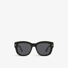 Солнцезащитные очки GG1110S в квадратной оправе из ацетата ацетата Gucci, черный