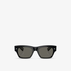 OV5514SU Солнцезащитные очки Kasdan в прямоугольной оправе из ацетата ацетата Oliver Peoples, черный