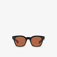 OV5498SU Солнцезащитные очки Merceaux в прямоугольной оправе из ацетата ацетата Oliver Peoples, черный