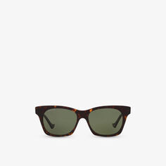 Солнцезащитные очки GG1299S из ацетата кошачьего глаза Gucci, коричневый