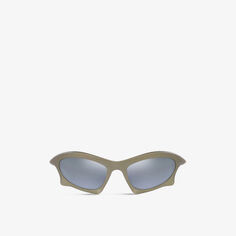 BB0229S Солнцезащитные очки Bat прямоугольной формы Balenciaga, серебряный