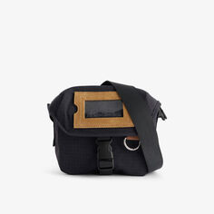 Тканая сумка через плечо с тисненым логотипом Post Acne Studios, черный
