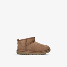 Классические ботильоны Ultra Mini из овчины 7-9 лет Ugg, коричневый