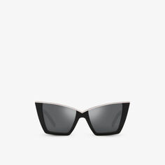 YS000435 солнцезащитные очки «кошачий глаз» из ацетата Saint Laurent, черный