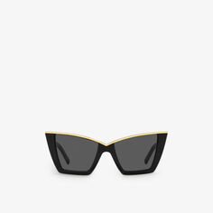 YS000435 SL 570 солнцезащитные очки «кошачий глаз» из ацетата Saint Laurent, черный