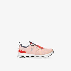 Тканые кроссовки с низким берцем Cloud Sky и логотипом для 8–12 лет On-Running, цвет peach