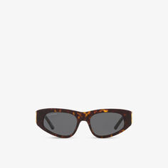 Солнцезащитные очки BB0095S в оправе «кошачий глаз» из ацетата Balenciaga, коричневый