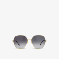 Солнцезащитные очки GG1335S в металлической прямоугольной оправе Gucci, желтый