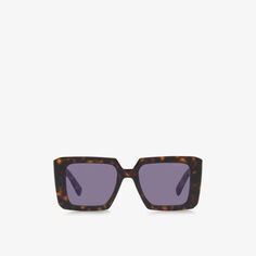 Солнцезащитные очки PR 23YS Symbole из ацетата Prada, коричневый