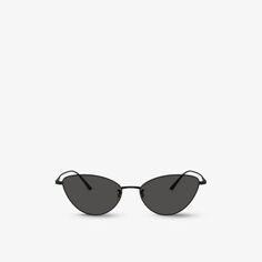 Солнцезащитные очки OV1328S 1998C в металлической оправе-бабочке Oliver Peoples, черный