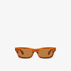 OV5510SU солнцезащитные очки Davri в прямоугольной оправе из ацетата черепаховой расцветки Oliver Peoples, коричневый