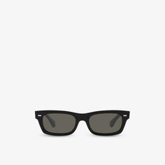 OV5510SU солнцезащитные очки Davri в прямоугольной оправе из ацетата ацетата Oliver Peoples, черный