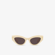 AM0407S солнцезащитные очки «кошачий глаз» из ацетата Alexander Mcqueen, белый