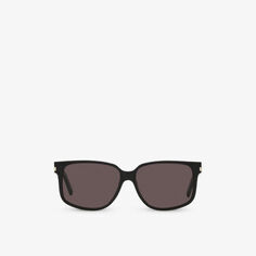 Солнцезащитные очки SL599 в квадратной оправе из ацетата ацетата Saint Laurent, черный