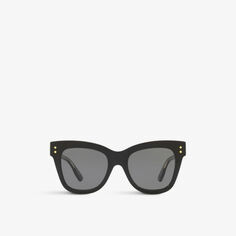 Солнцезащитные очки GG1082S из ацетата кошачьего глаза Gucci, черный