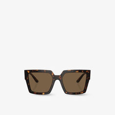 DG4446B солнцезащитные очки из ацетата в квадратной оправе Dolce &amp; Gabbana, коричневый