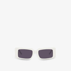 MAGDA11C2SUN солнцезащитные очки из ацетата контрастной прямоугольной формы Magda Butrym, белый