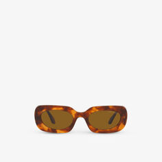 Солнцезащитные очки из ацетата в прямоугольной оправе AR8182 с затемненными линзами Giorgio Armani, красный