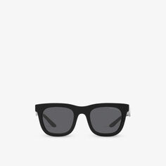 Солнцезащитные очки AR8171 в квадратной оправе из ацетата ацетата Giorgio Armani, черный