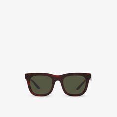 Солнцезащитные очки AR8171 в квадратной оправе из ацетата ацетата Giorgio Armani, красный